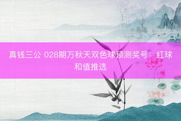 真钱三公 028期万秋天双色球预测奖号:红球和值推选