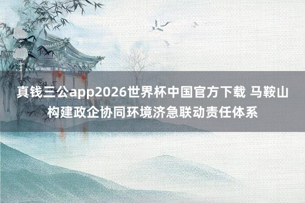 真钱三公app2026世界杯中国官方下载 马鞍山构建政企协同环境济急联动责任体系