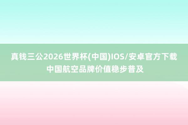 真钱三公2026世界杯(中国)IOS/安卓官方下载 中国航空品牌价值稳步普及