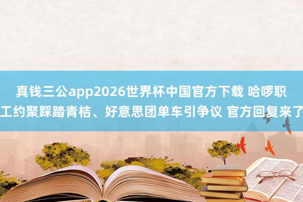 真钱三公app2026世界杯中国官方下载 哈啰职工约聚踩踏青桔、好意思团单车引争议 官方回复来了
