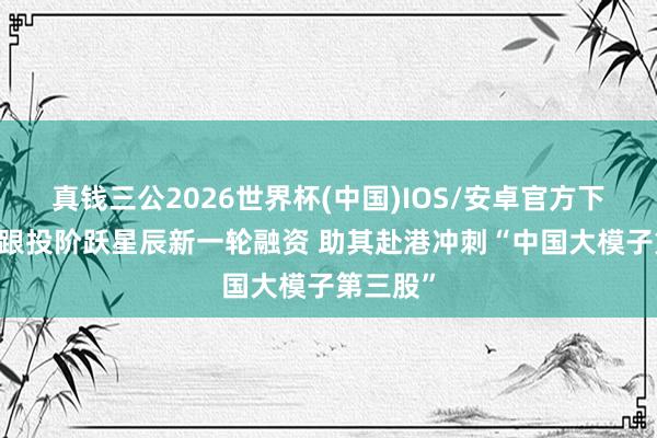 真钱三公2026世界杯(中国)IOS/安卓官方下载 腾讯跟投阶跃星辰新一轮融资 助其赴港冲刺“中国大模子第三股”