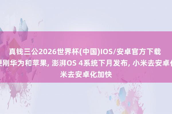 真钱三公2026世界杯(中国)IOS/安卓官方下载 雷军硬刚华为和苹果， 澎湃OS 4系统下月发布， 小米去安卓化加快