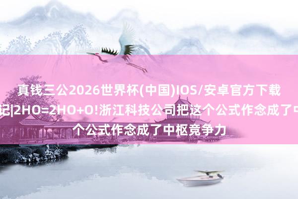 真钱三公2026世界杯(中国)IOS/安卓官方下载 浙里寻新记|2HO=2HO+O!浙江科技公司把这个公式作念成了中枢竞争力