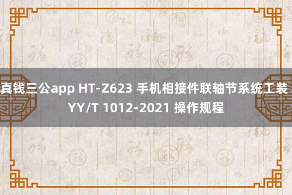 真钱三公app HT-Z623 手机相接件联轴节系统工装 YY/T 1012-2021 操作规程