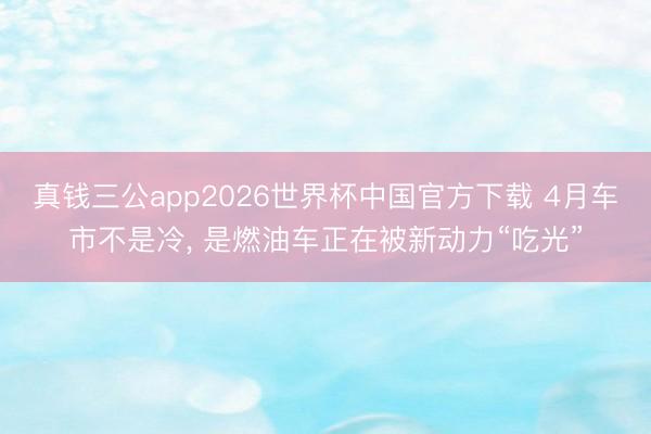 真钱三公app2026世界杯中国官方下载 4月车市不是冷， 是燃油车正在被新动力“吃光”