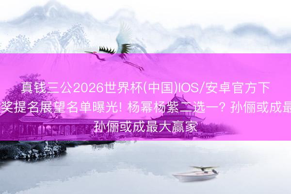 真钱三公2026世界杯(中国)IOS/安卓官方下载 金鹰奖提名展望名单曝光! 杨幂杨紫二选一? 孙俪或成最大赢家