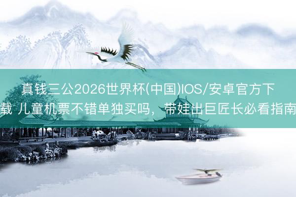 真钱三公2026世界杯(中国)IOS/安卓官方下载 儿童机票不错单独买吗，带娃出巨匠长必看指南