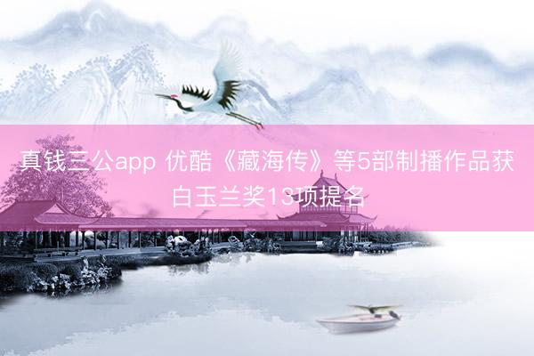 真钱三公app 优酷《藏海传》等5部制播作品获白玉兰奖13项提名