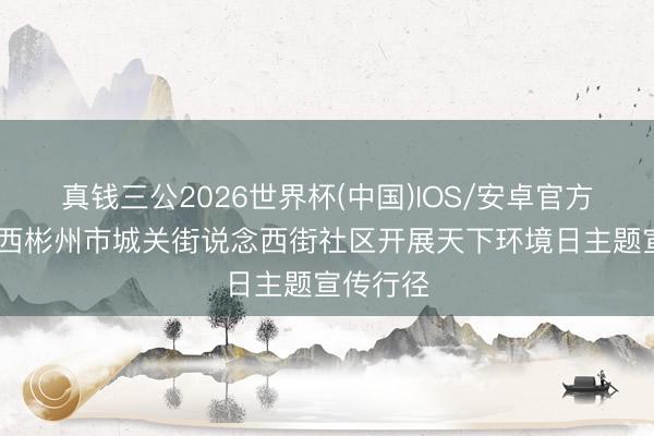 真钱三公2026世界杯(中国)IOS/安卓官方下载 陕西彬州市城关街说念西街社区开展天下环境日主题宣传行径