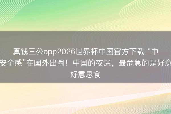 真钱三公app2026世界杯中国官方下载 “中国式安全感”在国外出圈！中国的夜深，最危急的是好意思食
