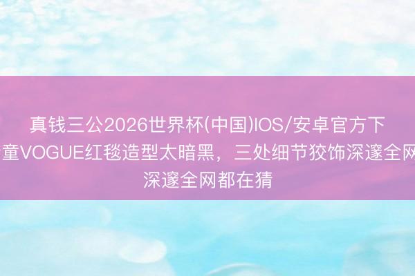 真钱三公2026世界杯(中国)IOS/安卓官方下载 窦靖童VOGUE红毯造型太暗黑，三处细节狡饰深邃全网都在猜