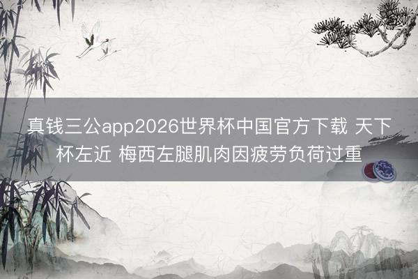 真钱三公app2026世界杯中国官方下载 天下杯左近 梅西左腿肌肉因疲劳负荷过重